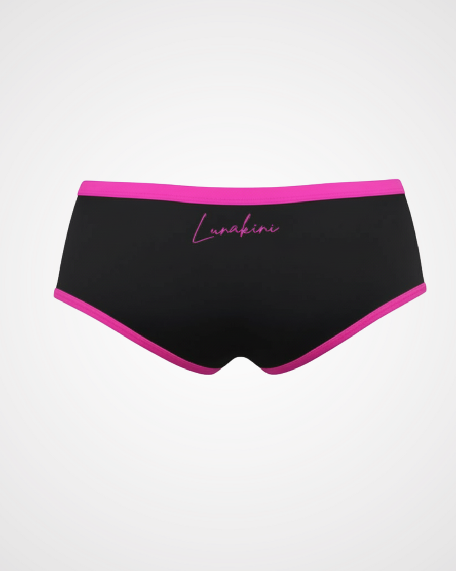 Lumi - Shorts in Black and Hot Pink