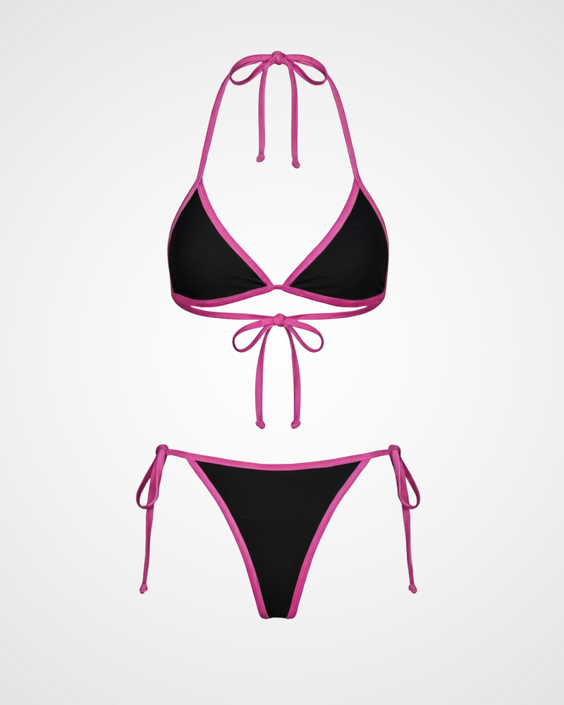 Black and Hot Pink Luna Set